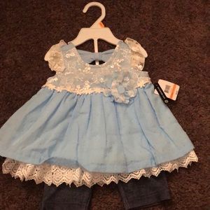 Baby girl dress with Capri leggings